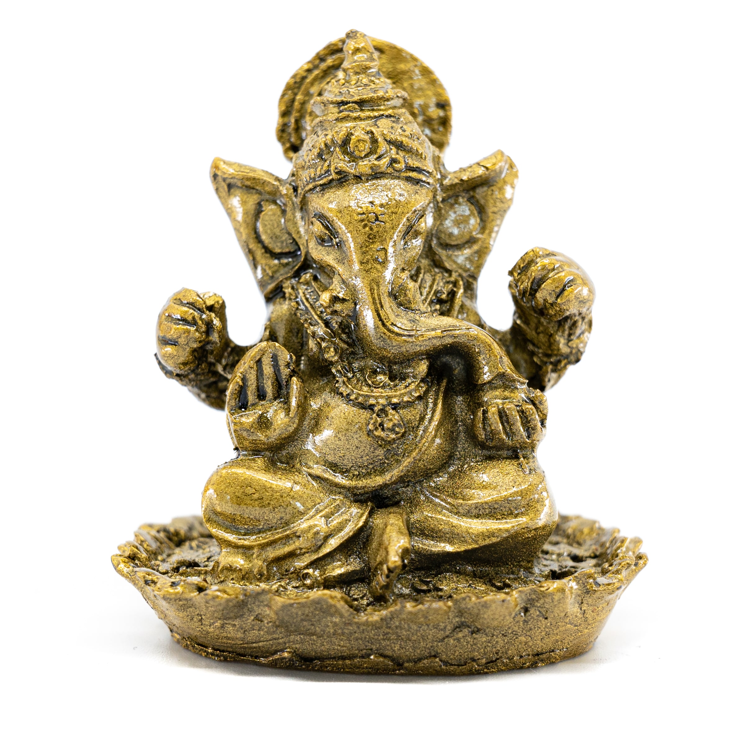 Ganesha Beeld Goudkleurig (6 cm)