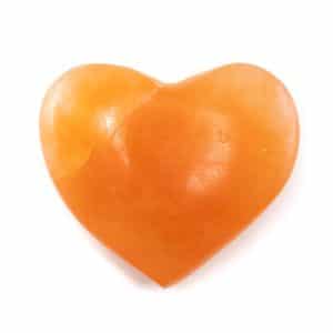 Hart Knuffelstenen Seleniet Oranje 50 mm