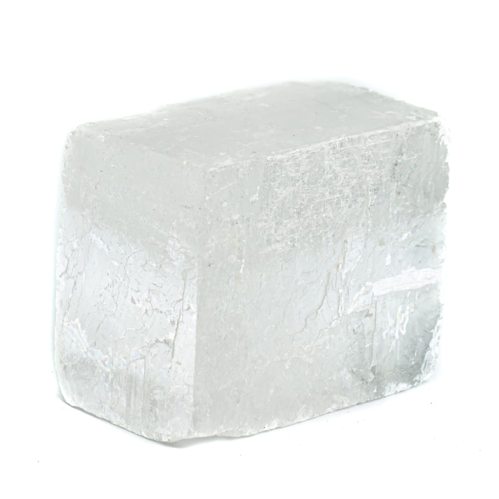 Ruwe Witte Calciet Edelsteen Blokje 4 - 6 cm