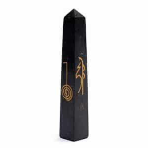 Edelsteen Zwarte Toermalijn Reiki Obelisk – 75 mm