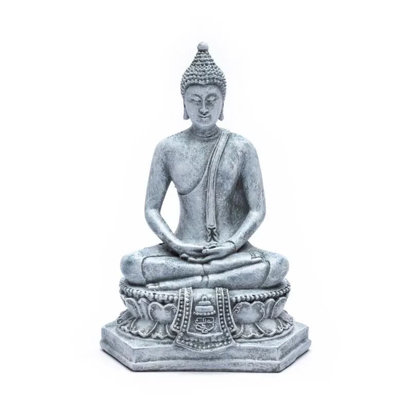 Thaise Boeddha Mediterend Grijs -18 cm
