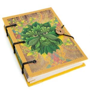 Spiritueel Notitieboekje De Groene Man Keltisch (18 x 13 cm) - Handgemaakt