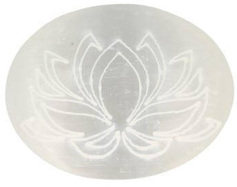 Ronde Handsteen / Oplegsteen Seleniet Lotus (6 - 7 cm)