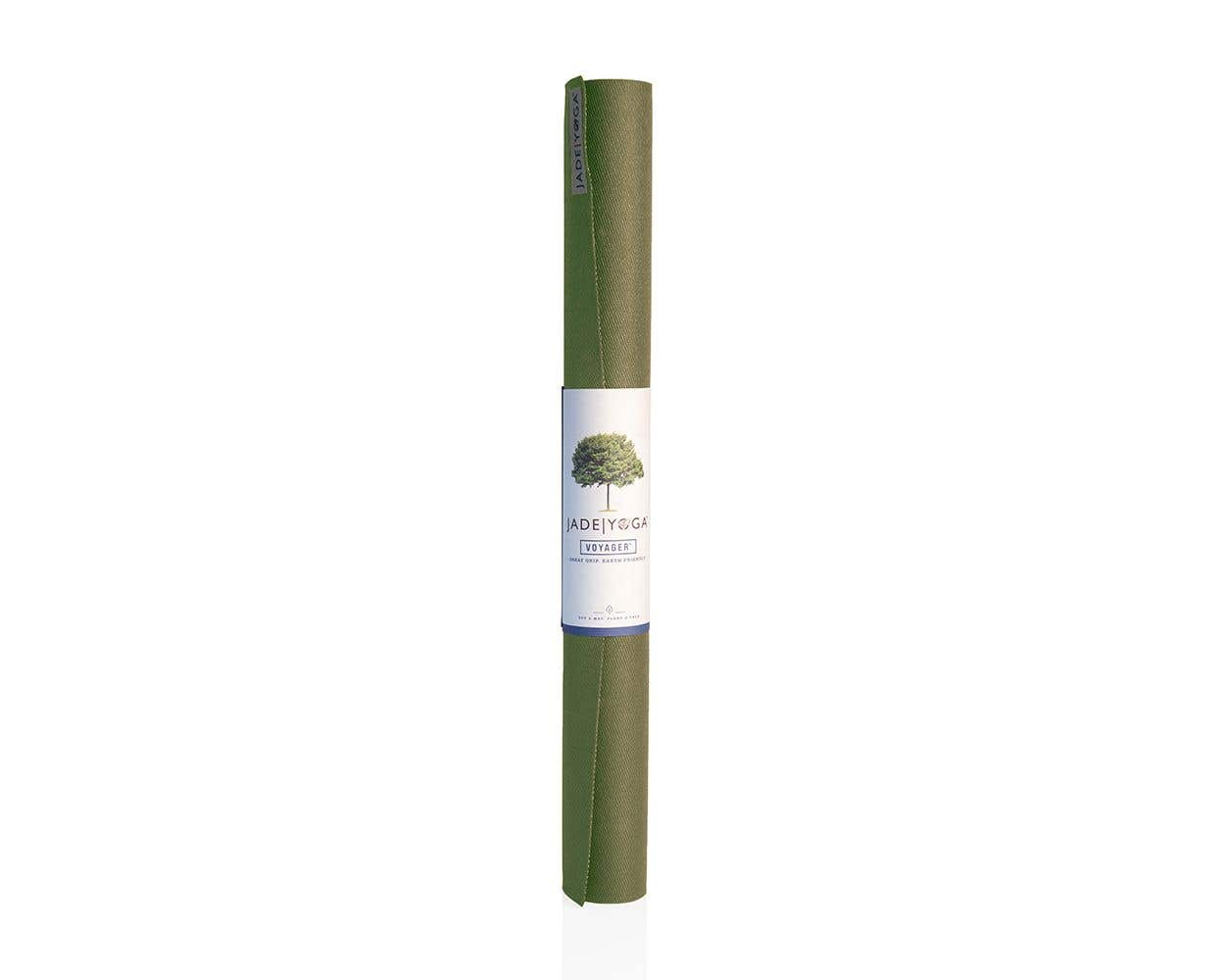 Jade Yoga Voyager Reis Yogamat Eco Rubber Olijfgroen 1.6 mm - (173 x 61 cm)
