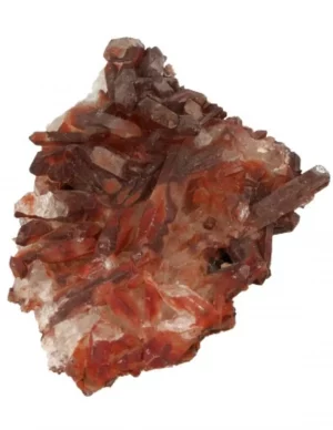 Ruwe Bergkristal Edelsteen Cluster Rood - 150-200 gram