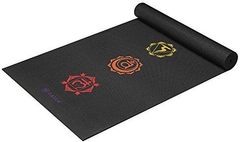 Gaiam Yoga Mat Latex-Vrij PVC Black Chakra Print 6 mm - (173 x 61 cm)