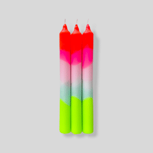 Dinerkaars - Dip Dye Neon ' Lollipop Trees' - 3 stuks