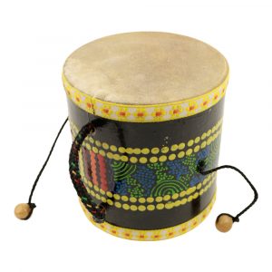 Tam - Tam Drums met Lijn van Stippen (ca. 10 x 10 cm)