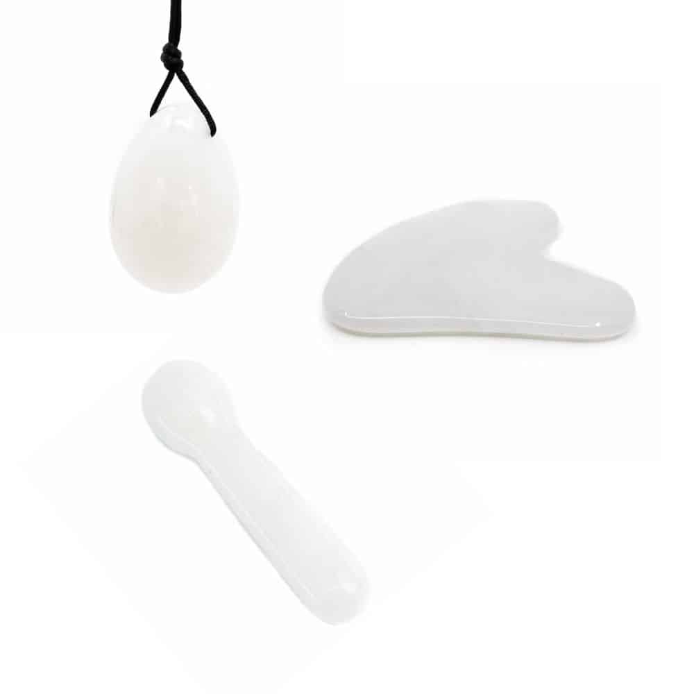 Witte Jade Massage Set - Bundel