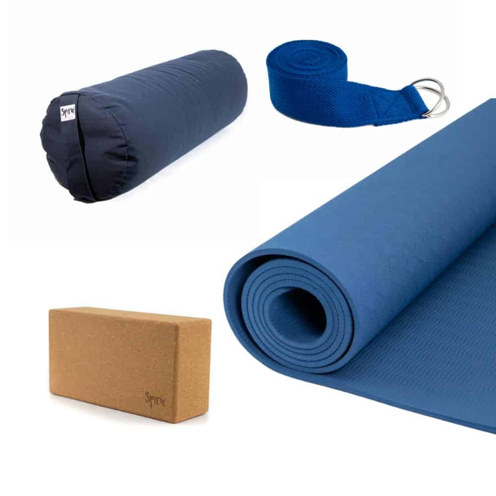 Blauwe Duurzame Yoga Extra Set - Bundel