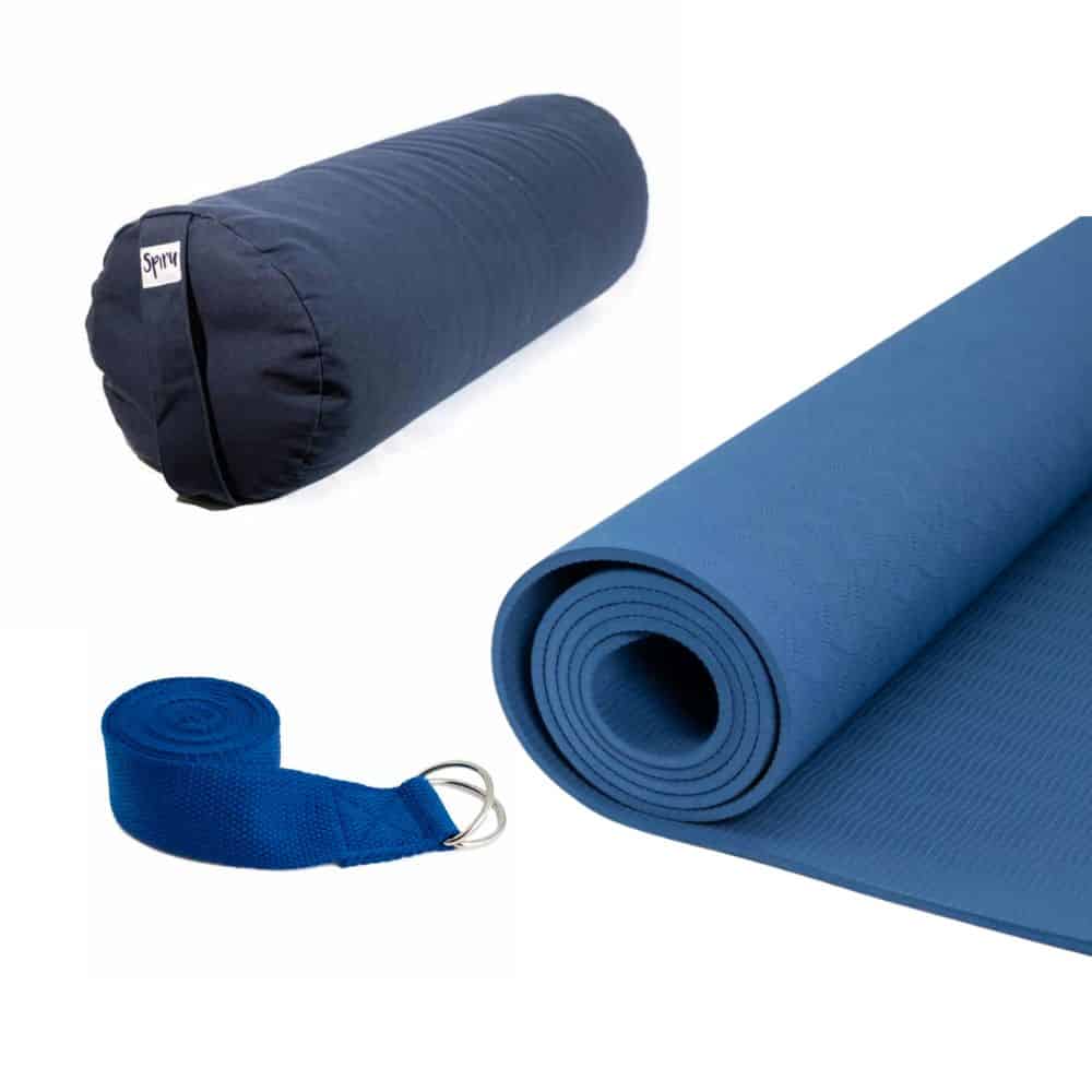 Blauwe Duurzame Yoga Set - Bundel