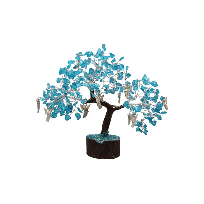 Edelsteenboom Blauwe Topaas - Begeleiding - 18 cm