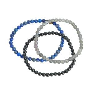 Edelstenen Armbanden Set voor Bescherming (4 mm) - Bundel