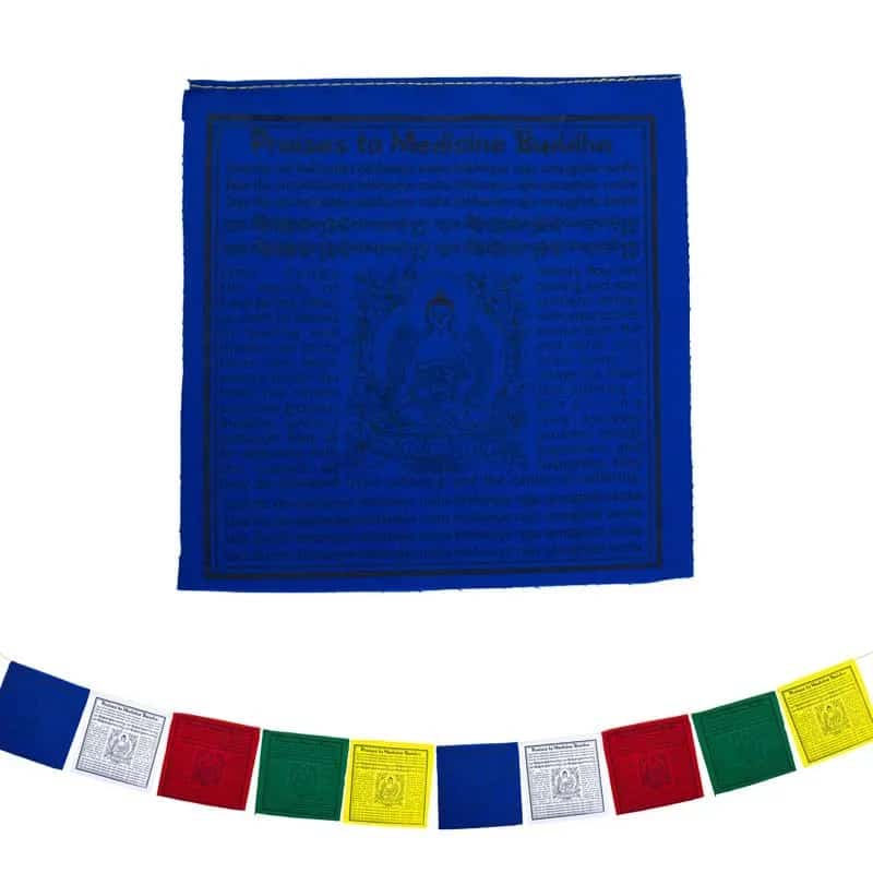 Tibetaanse gebedsvlaggen Medicijn Boeddha -- 20x20x210cm