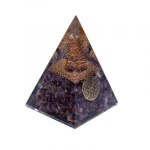 Orgoniet Piramide Amethist Flower of Life (5 x 5 x 8 cm)