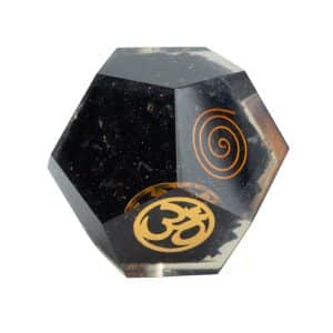 Orgonite Dodecahedron Zwarte Toermalijn OHM voor Bescherming (65 mm)
