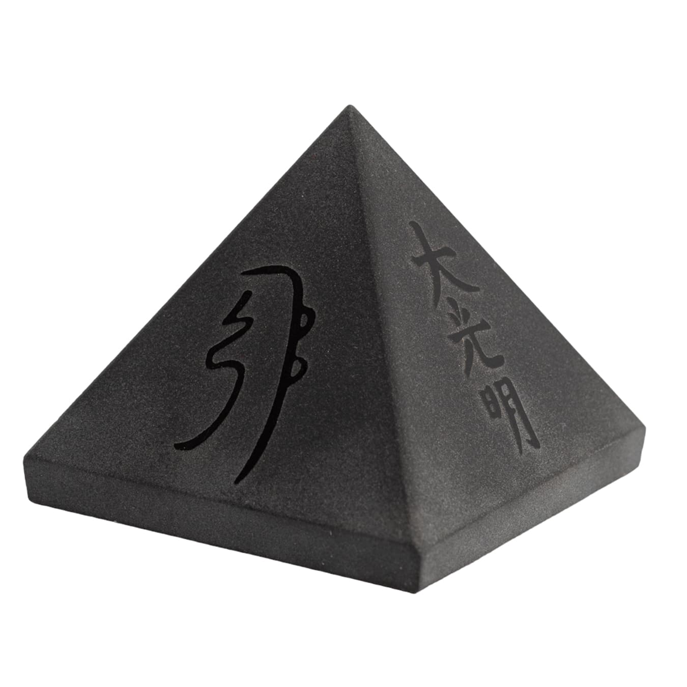 Edelsteen Piramide Zwarte Toermalijn met Reiki Symbolen - 45 mm