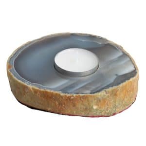 Waxinelichthouder Agaat Schijf (ca. 300 ~ 600 gram)