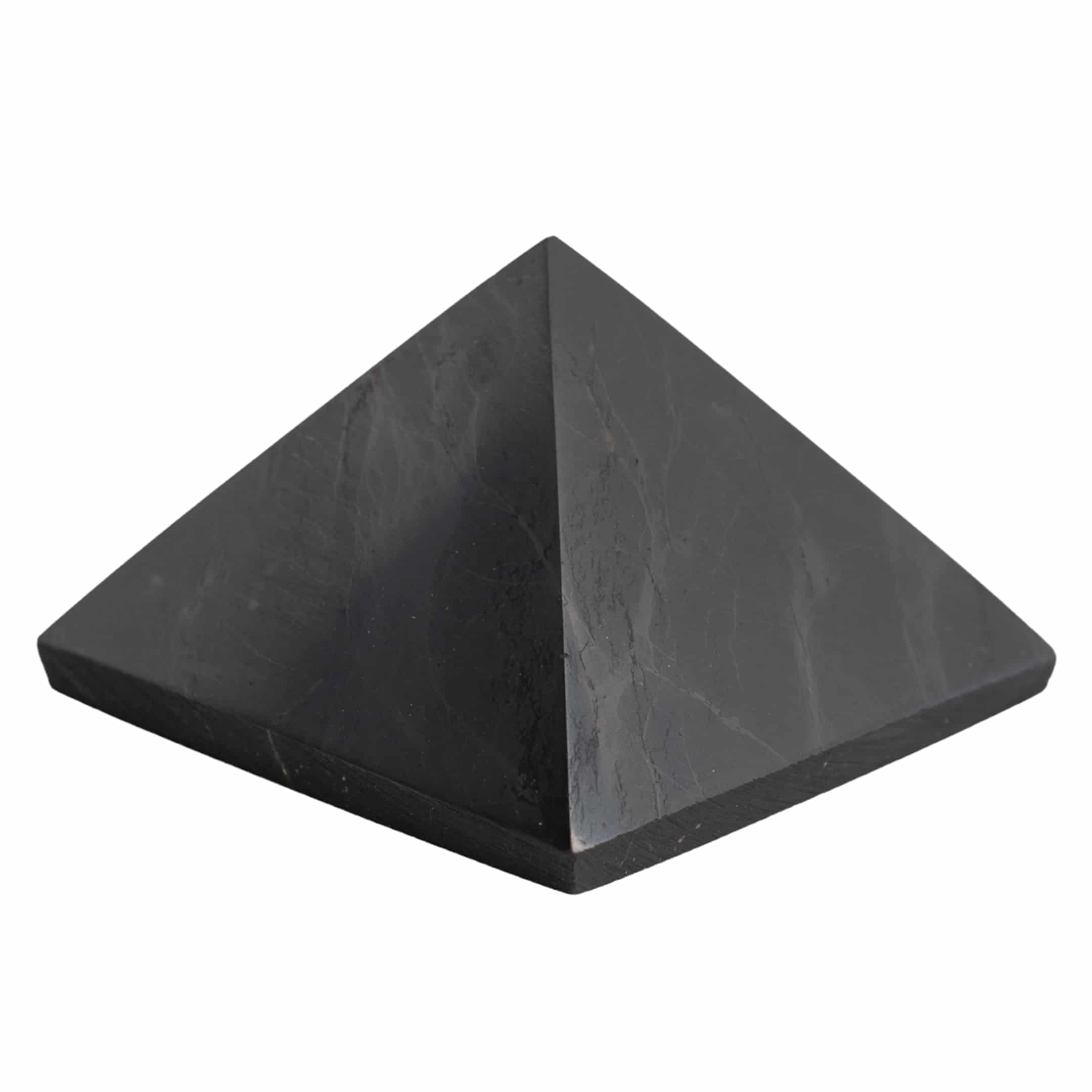 Edelsteen Piramide Shungiet Gepolijst - 40 mm