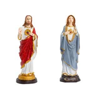 Beeld van Heilig Hart Jezus Christus en Moeder Maria - Bundel