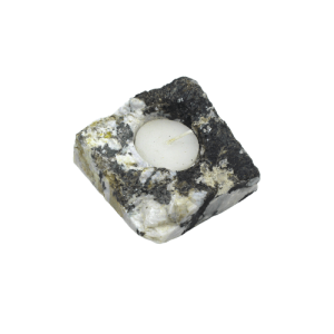 Edelsteen Waxinelichthouder - Regenboog Maansteen (ca. 300 gram)