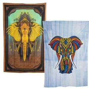 Authentieke Wandkleden Set met Olifanten - Bundel