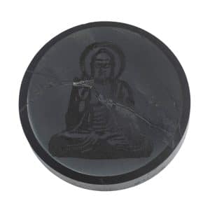 Edelsteen Shungiet Ronde Oplaad Onderzetter 5 cm - Boeddha