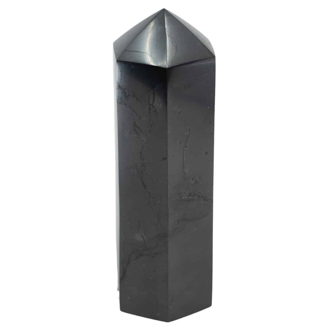 Edelsteen Facet Obelisk Shungiet 10 cm