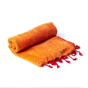 Oranje Meditatie Omslagdoek van Acryl uit Nepal
