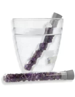 Amethist Waterwand met Steentjes voor Glasgebruik, Enkele Buis Exclusief Glas