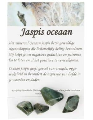 Jaspis Oceaan Kralen Geometrische Vorm Vier Stuks Gepolijst