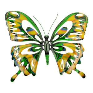 Groene Metalen Vlinder Wanddecoratie van Sarana, 420 gram