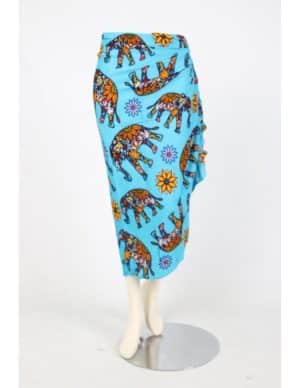 Om Namaste Sarong Blauw Olifanten Design 308